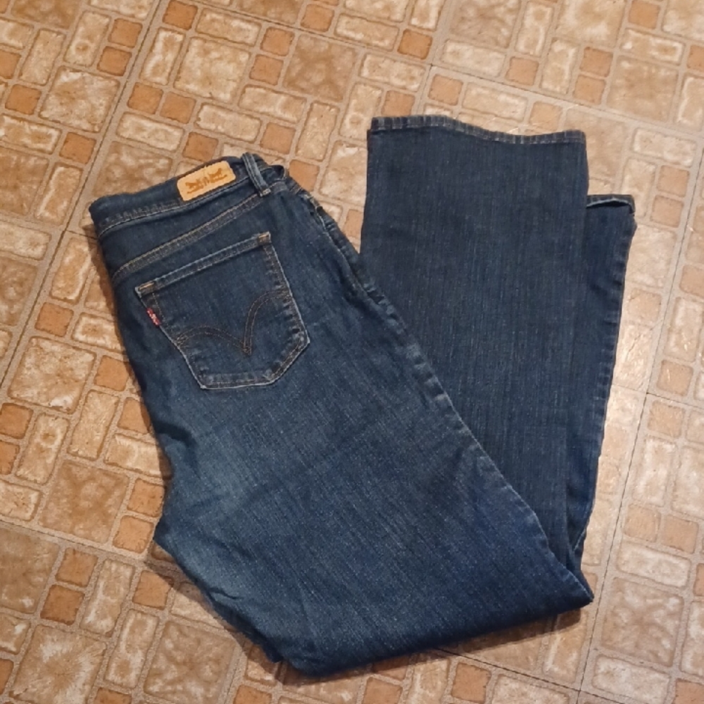 Levi's Dark Blue Boot Cut Slimming Jeans Size 12